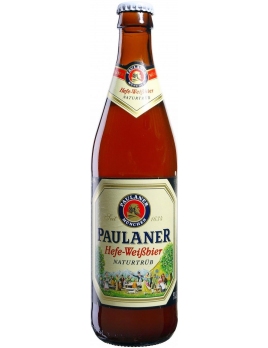 Пиво Пауланер / Хефе-вайссбир Натуртрюб Германия нефильтрованное светлое стекло 0.5л 5,5% 