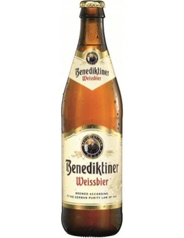 Пиво Бенедиктинер / Вайссбир Гармания нефильтрованное светлое стекло 0,5 л. 5.4%