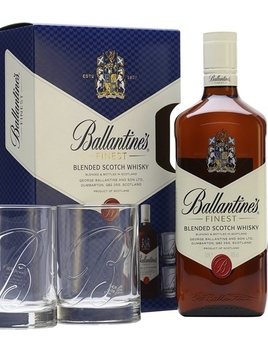 Виски Баллантайнс / Файнест купажированный Шотландия 0,7 л 40% ПУ+ 2 бокала