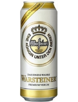 Пиво Варштайнер / Премиум Верум Германия фильтрованное светлое банка 0.5л 4.8%