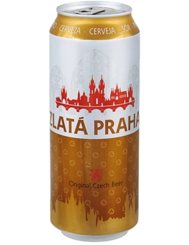 Пиво Злата Прага / Чехия фильтрованное светлое банка 0,5 л. 4,7%