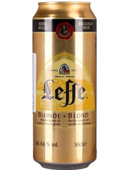 Пиво Леффе / Блонде Бельгия фильтрованное светлое банка 0,5 л. 6,6%