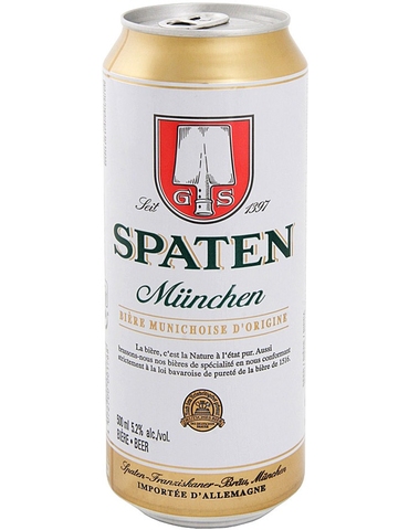 Пиво Шпатен / Мюнхен Германия фильтрованное светлое банка 0,5л 5,2%
