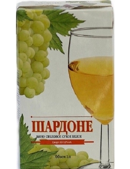 Вино Виктория / Шардоне Россия белое сухое 1л 12%